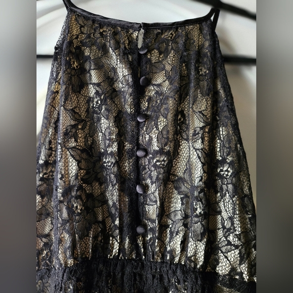 Esley Black Lace Halter Mini Dress Goth  ~ Medium Dark Romance - Picture 8 of 8